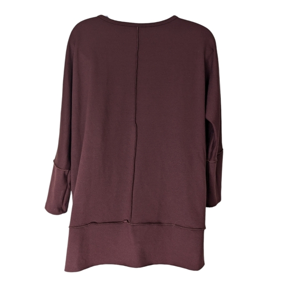 Spanx .Perfect Length Three-Quarter Dolman-Sleeve Top in Wine....Size Smalll - Picture 6 of 7